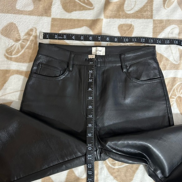 Aritzia Wilfred | Vegan Faux Leather Pants Straight‎ Leg | Women's 2 - Picture 7 of 13